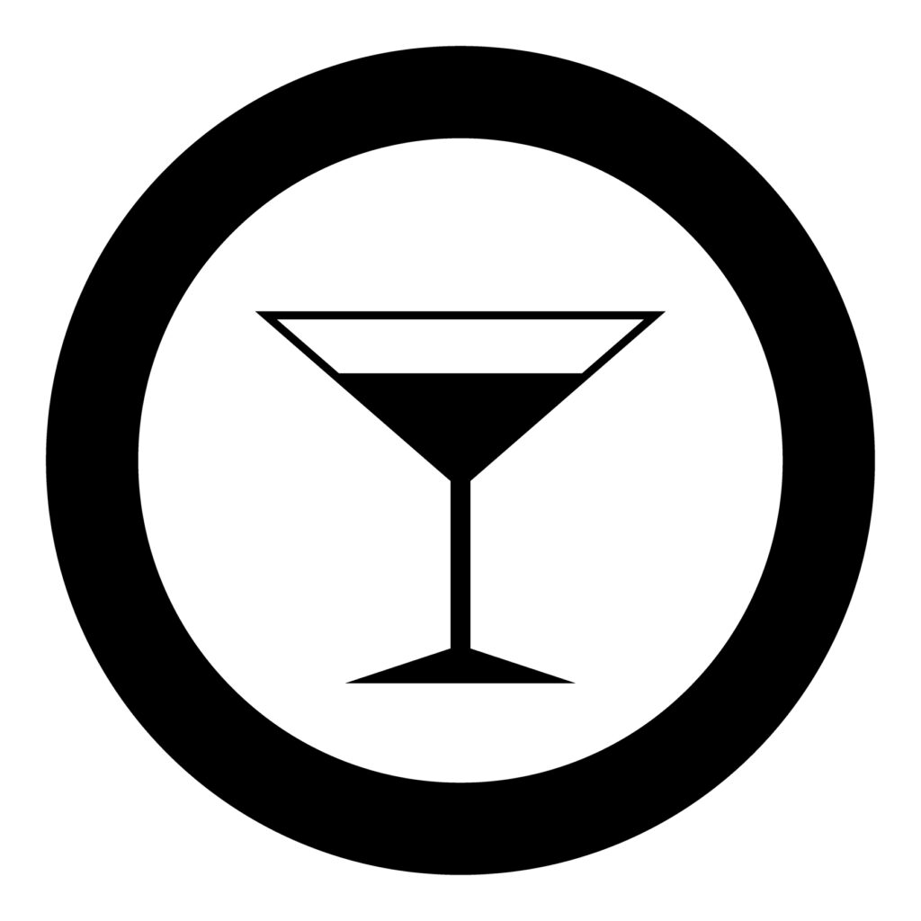 martini glass alcohol marketing