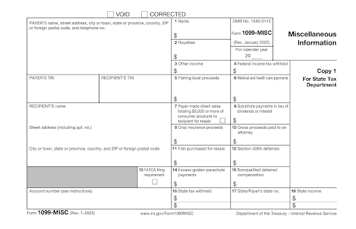 misc 1099 form irs example for sweepstakes prize fulfillment