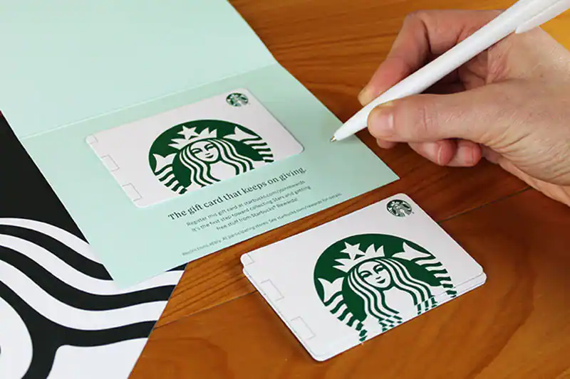 starbucks gift card as an example for a sweepstakes where gift cards are prizes